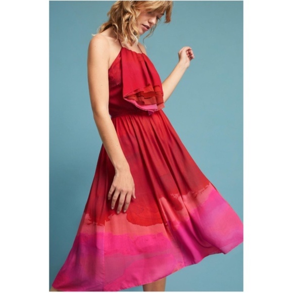 Anthropologie Dresses & Skirts - ANTHROPOLOGIE Tracy Reese Cascade Halter Dress